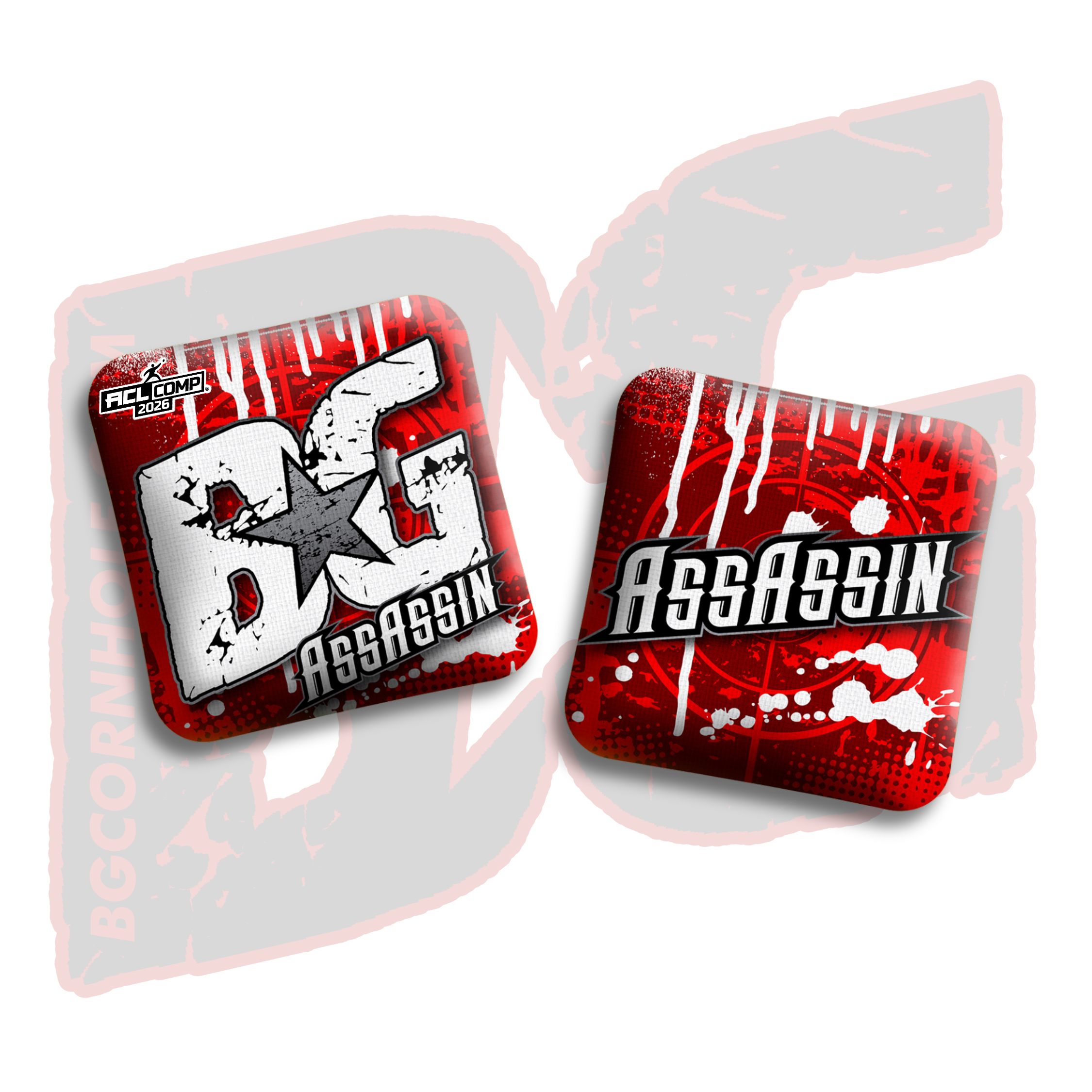 2026 BG Comp Assassin - "Blast" - ACL Comp Stamped Cornhole Bags - SET OF 4 BAGS