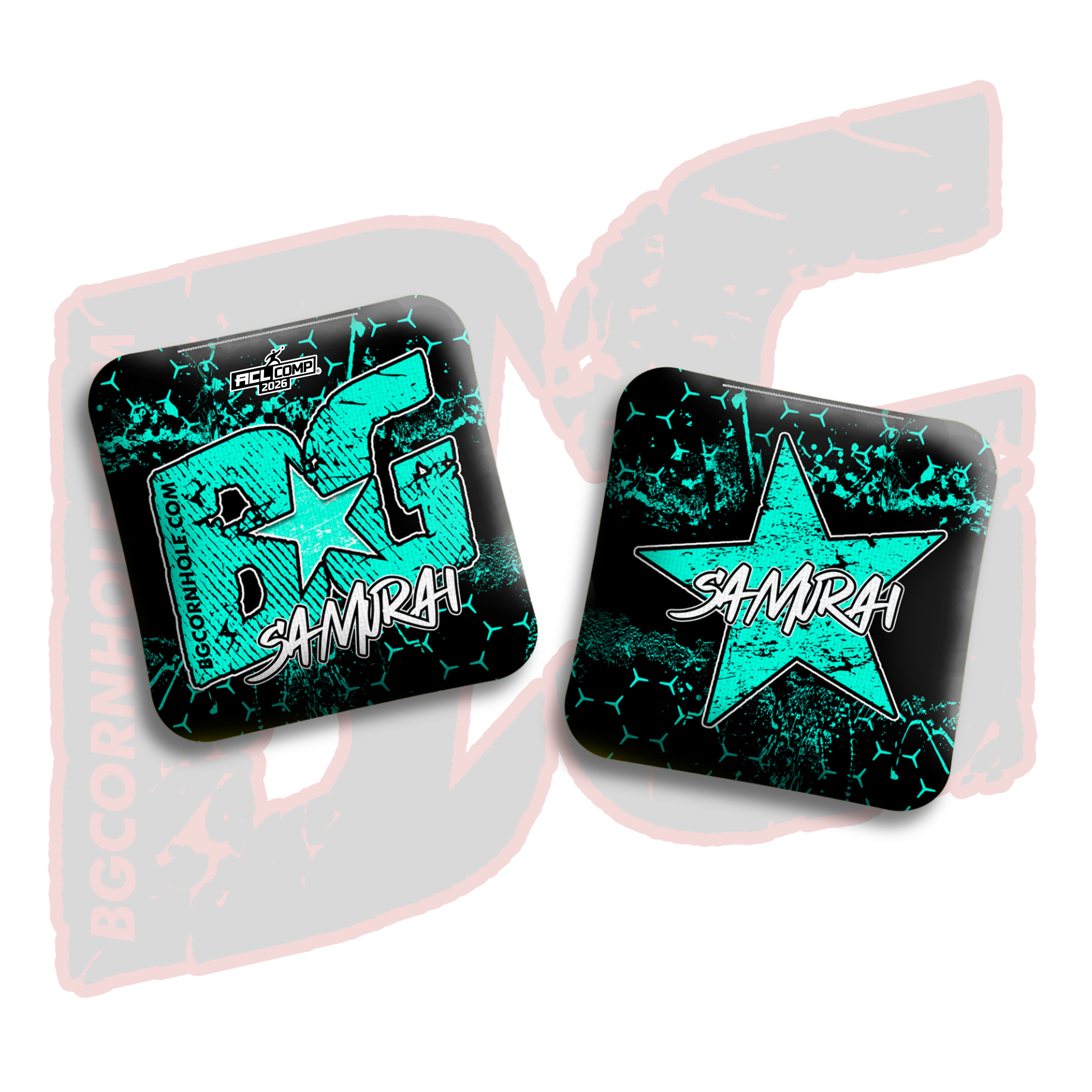 2026 BG Comp Samurai- "Hex Godz" - ACL Comp Stamped Cornhole Bags - SET OF 4 BAGS