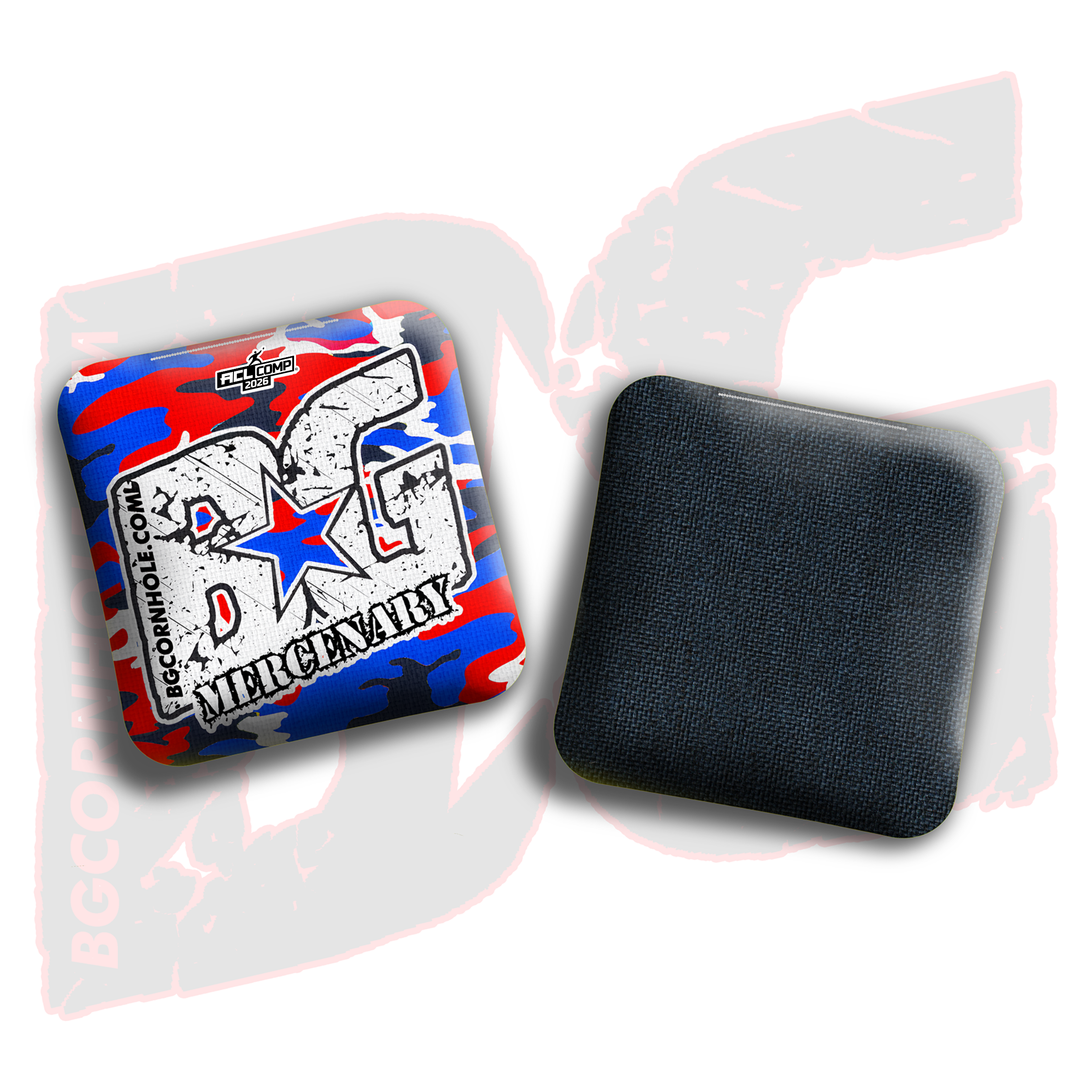 2026 BG Comp Mercenary - "Multicolor Camo" - ACL Comp Stamped Cornhole Bags - SET OF 4 BAGS