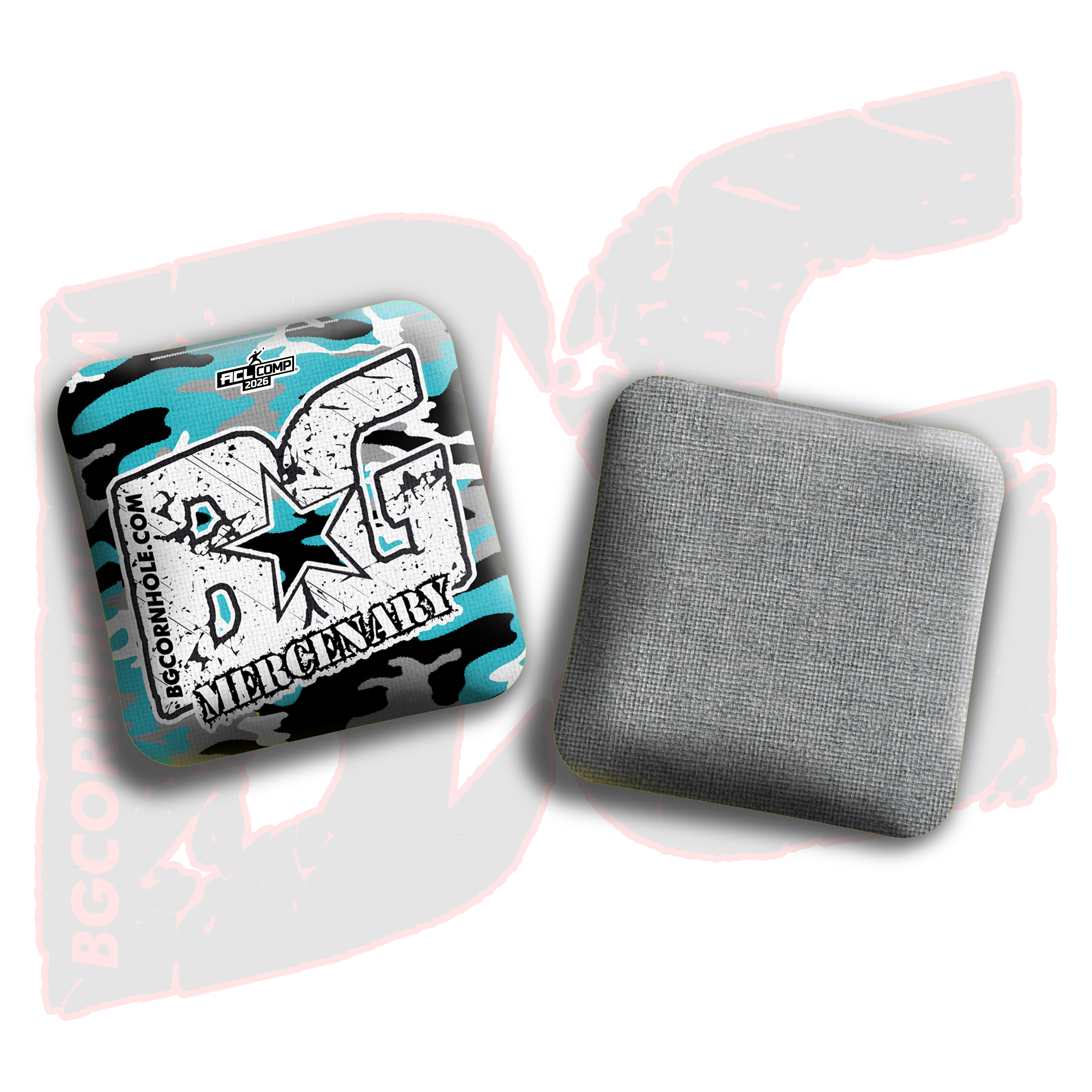 2026 BG Comp Mercenary - "Multicolor Camo" - ACL Comp Stamped Cornhole Bags - SET OF 4 BAGS