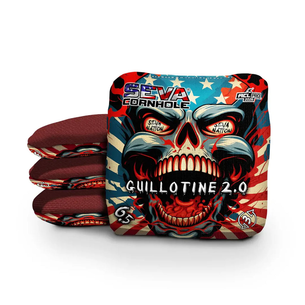 Guillotine 2.0 - Screaming Skull - Set of 4 Cornhole Bags