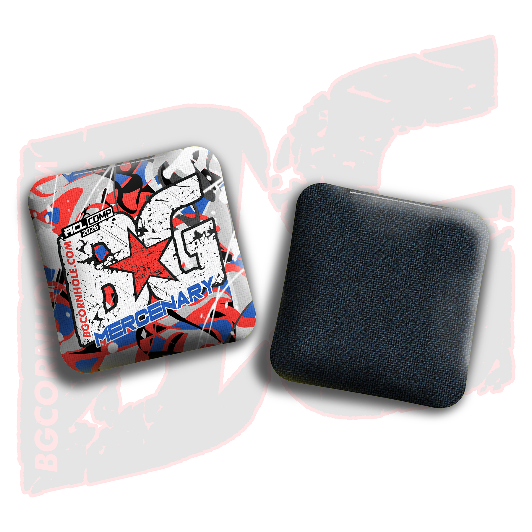 2026 BG Comp Mercenary - "Modern" - ACL Comp Stamped Cornhole Bags - SET OF 4 BAGS