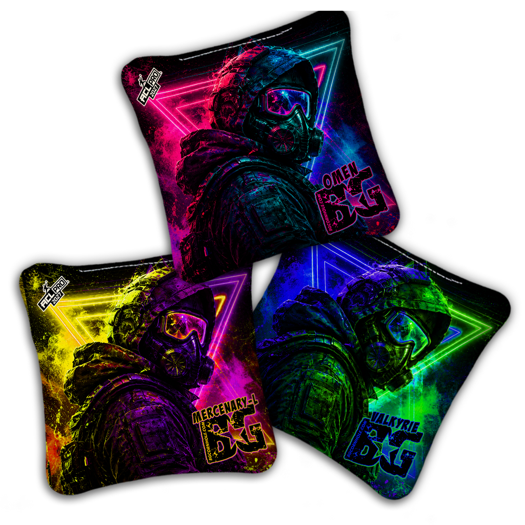 2027 ACL - BG Multiple Bag Models "NIGHT PROTOCOL" - Pro Stamped Cornhole Bags - SET OF 4 BAGS