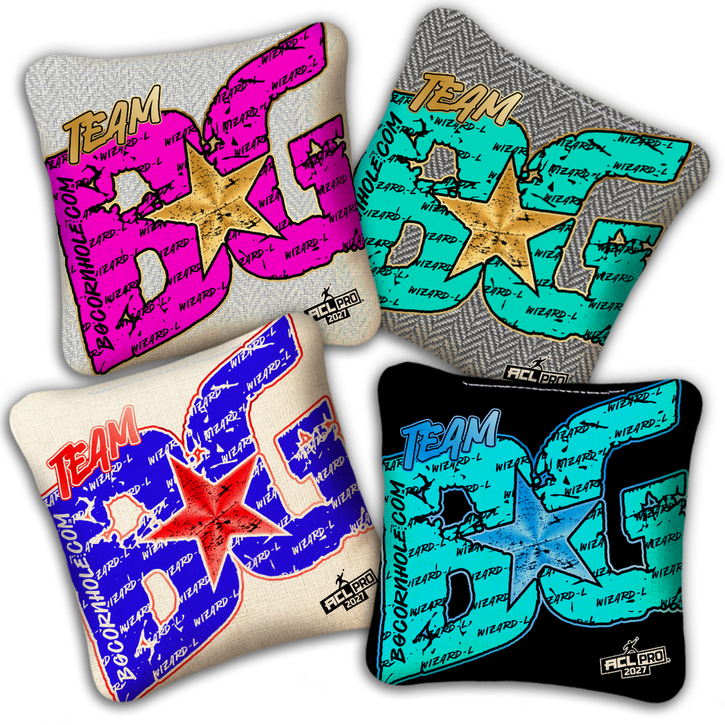 2027 ACL - BG Wizard L "Big BG Colormatch" - Pro Stamped Cornhole Bags - SET OF 4 BAGS
