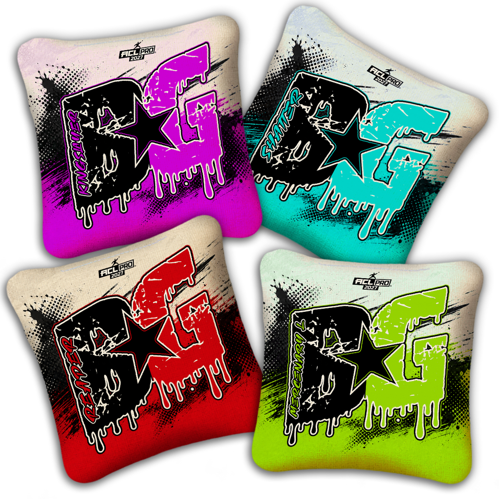 2027 ACL - BG Multiple Bag Models "GRUNGE" - Pro Stamped Cornhole Bags - SET OF 4 BAGS
