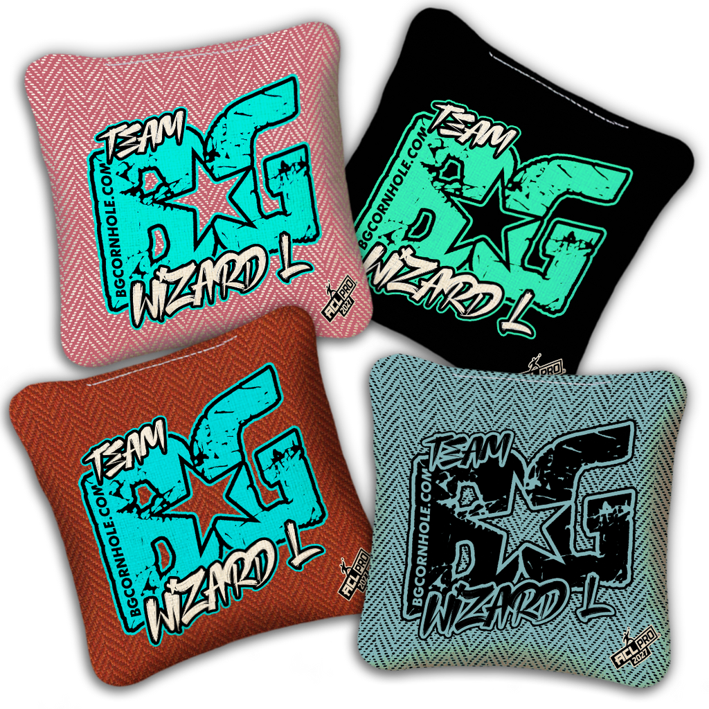 2027 ACL - BG WIZARD-L “ESPN THROWBACK COLORMATCH" - Pro Stamped Cornhole Bags - SET OF 4 BAGS