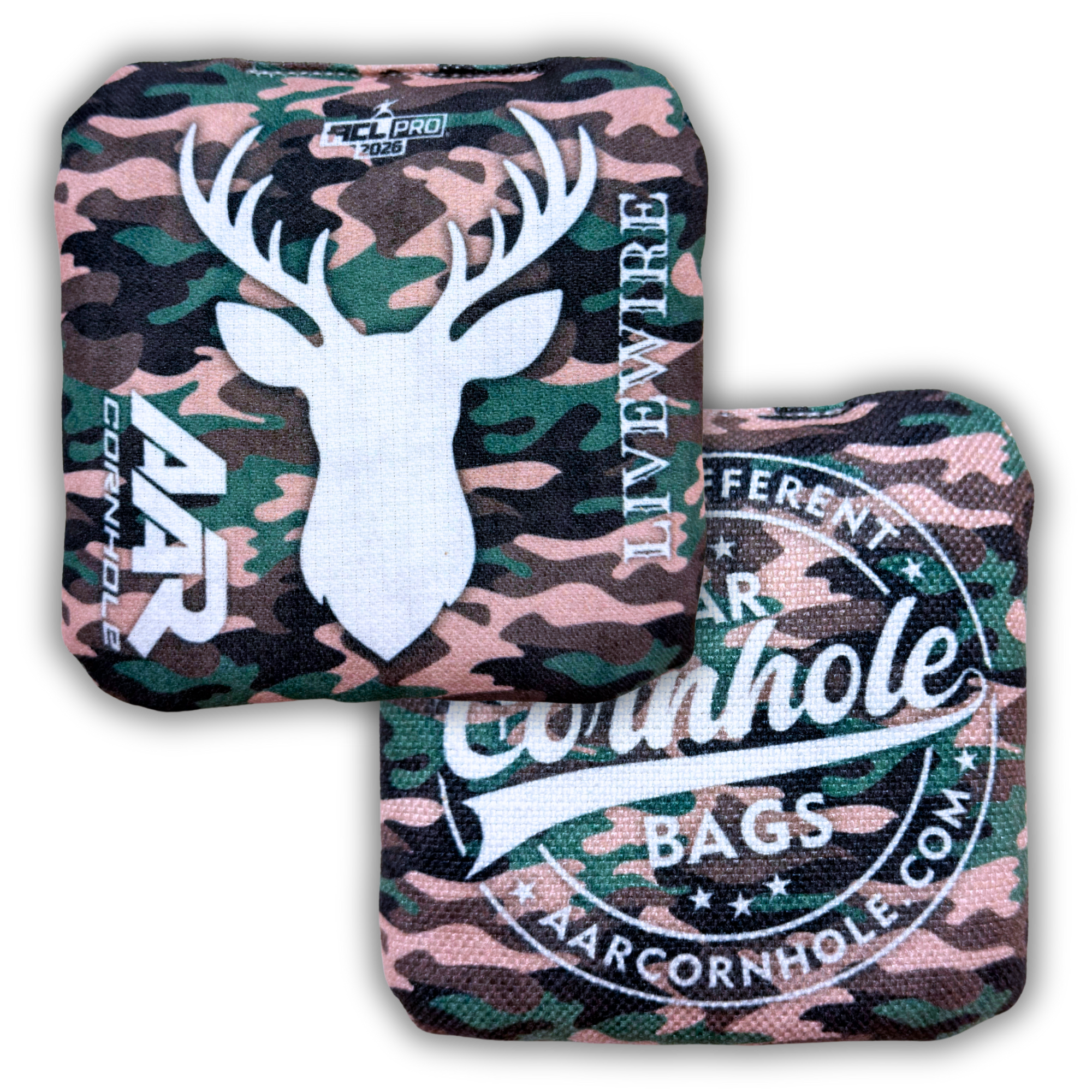 2026 AAR Livewire Cornhole Bags - Camo Edition - ACL Pro Stamped - SET OF 4