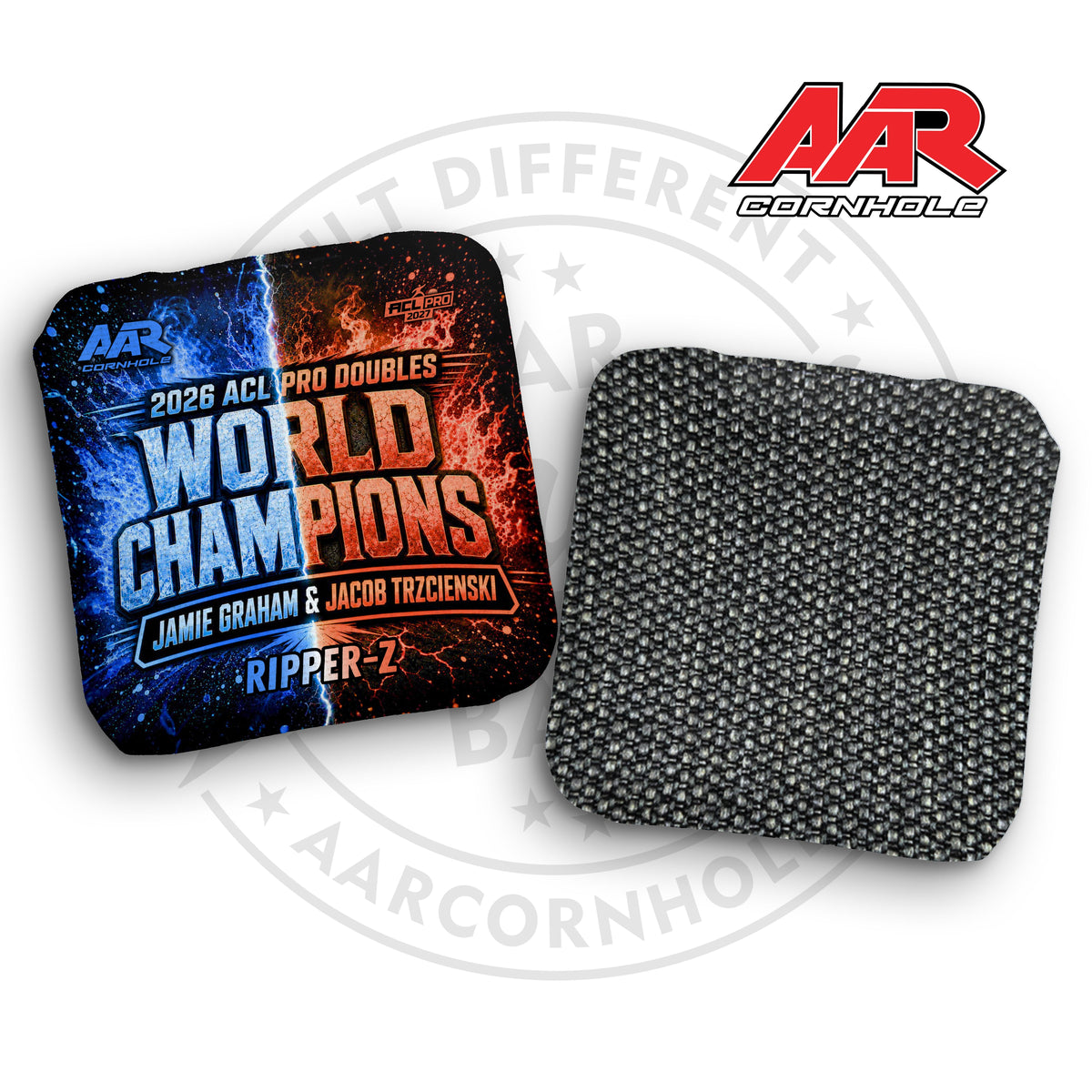 2027 AAR Ripper-Z Cornhole Bags - World Champ Doubles Edition - ACL Pro Stamped - SET OF 4