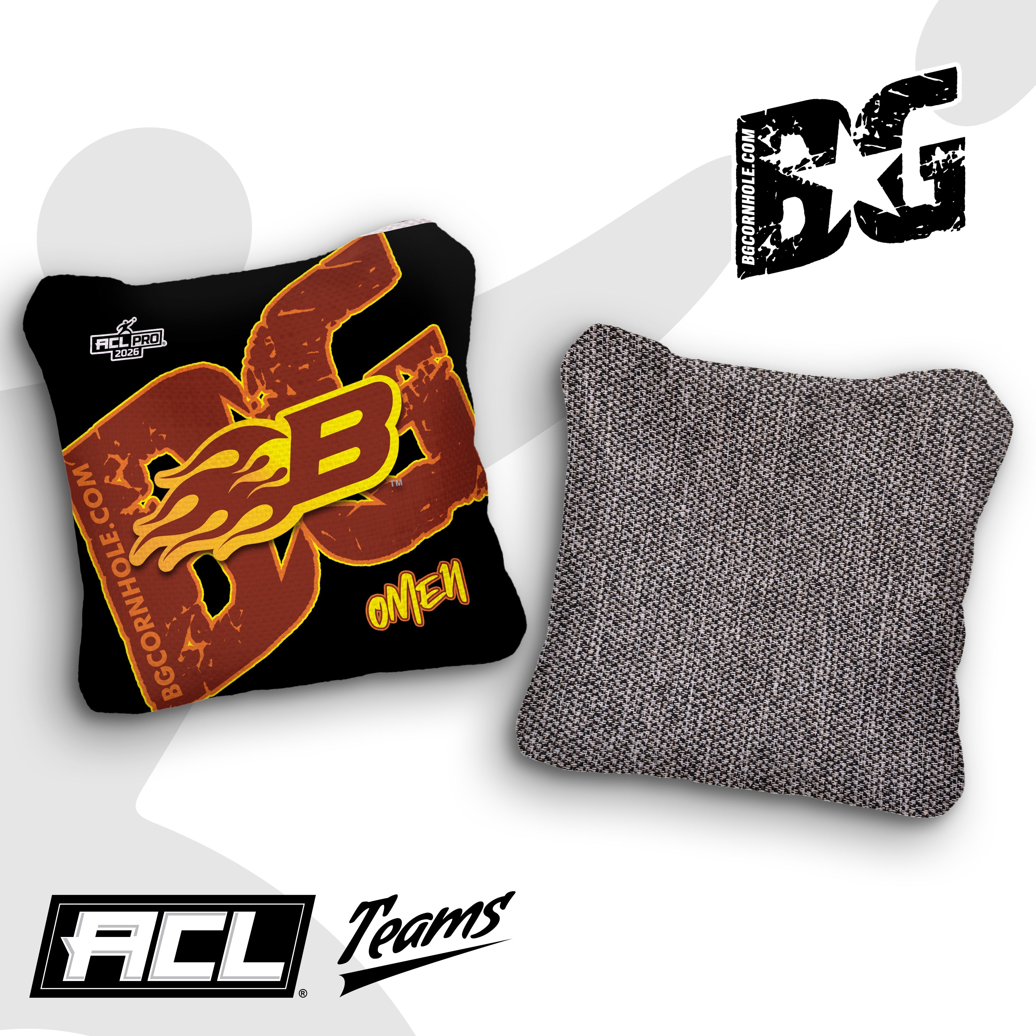 2026 BG Multiple Bag Models "Arizona Burn" - ACL Pro Stamped Cornhole Bags - SET OF 4 BAGS