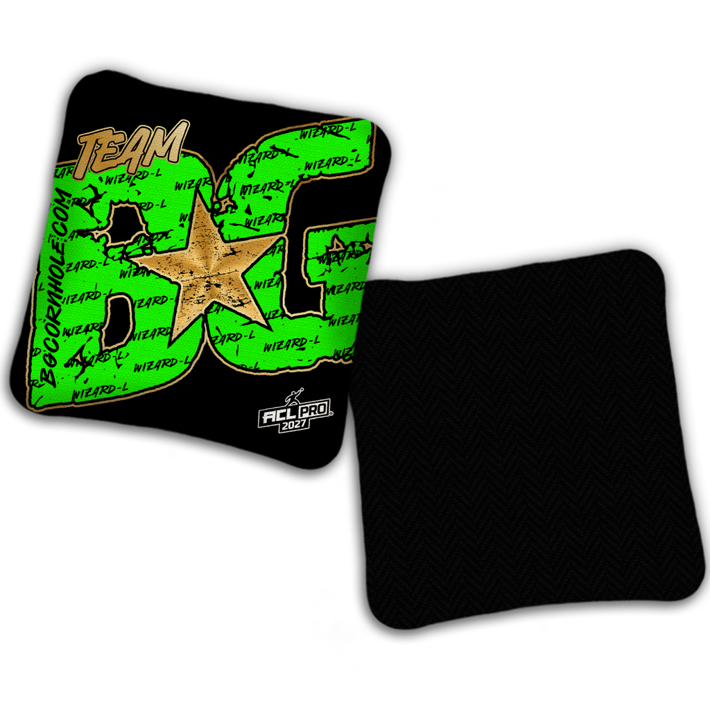 2027 ACL - BG Wizard L "Big BG Colormatch" - Pro Stamped Cornhole Bags - SET OF 4 BAGS