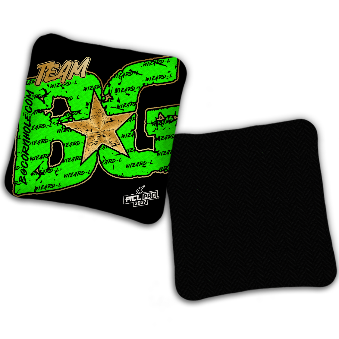 2027 ACL - BG Wizard L "Big BG Colormatch" - Pro Stamped Cornhole Bags - SET OF 4 BAGS