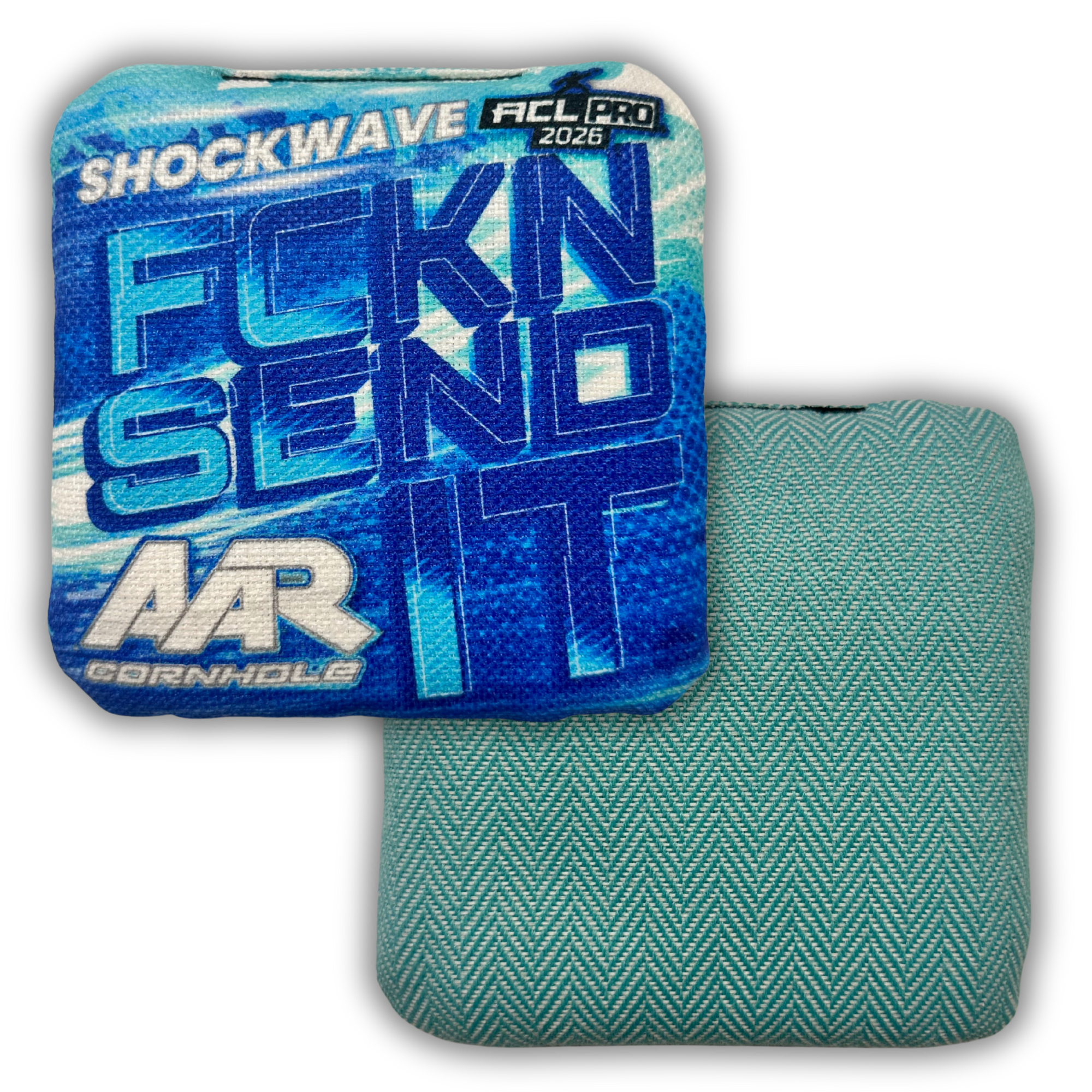 2026 AAR Shockwave Cornhole Bags - FCKN SEND IT Edition - ACL Pro Stamped - SET OF 4