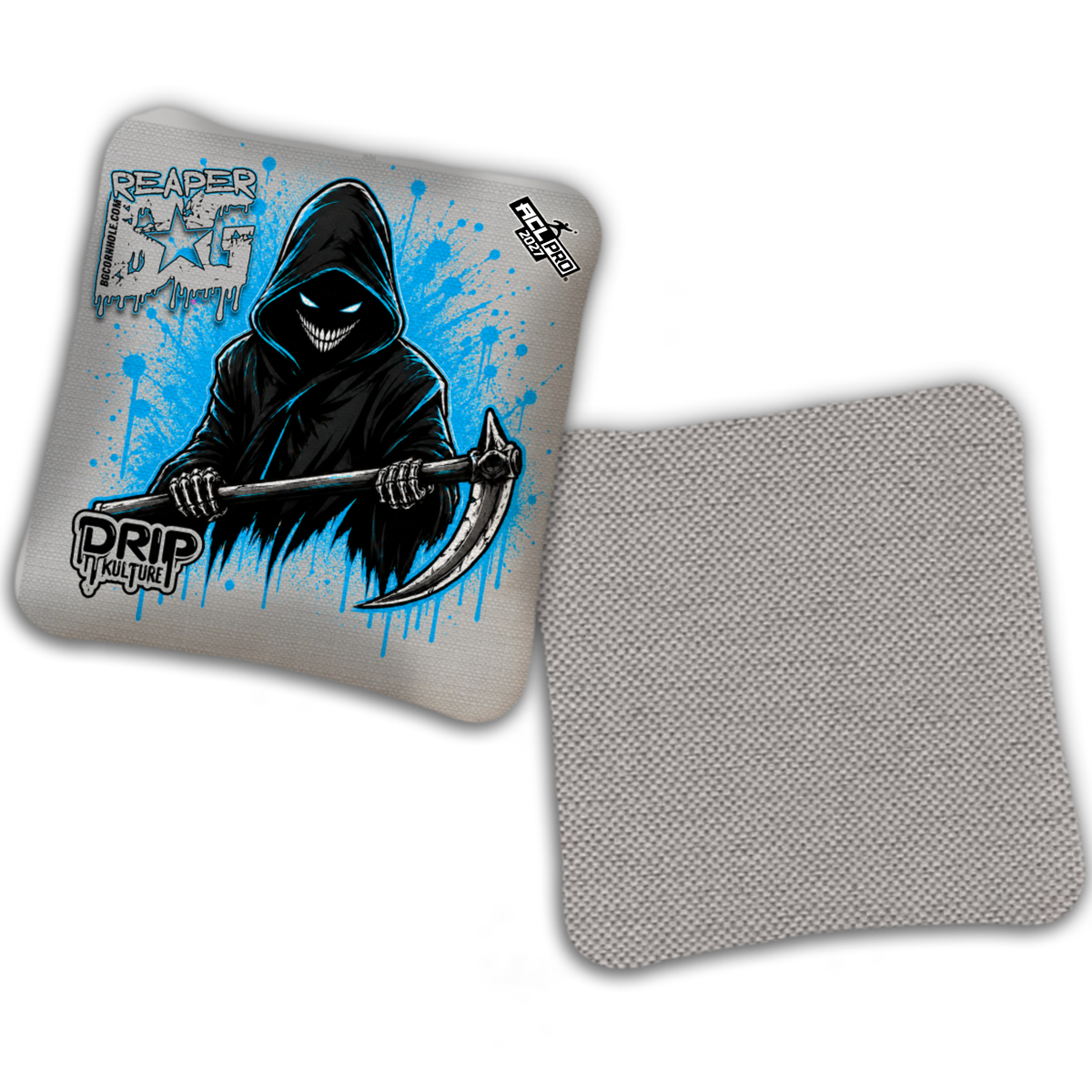 2027 REAPER - DK x BG "Evil Grin" - ACL Pro Stamped Cornhole Bags - Set of 4 Bags