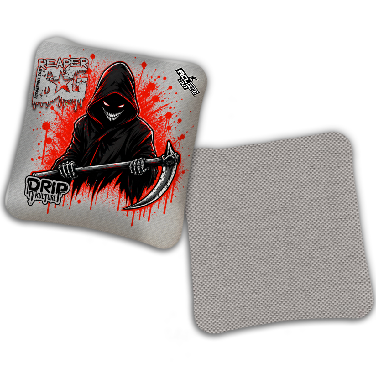 2027 REAPER - DK x BG "Evil Grin" - ACL Pro Stamped Cornhole Bags - Set of 4 Bags