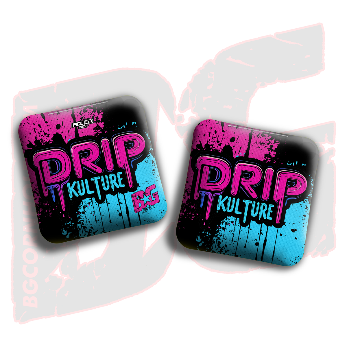 2027 Multiple Bag Models - DK x BG "Splatter" - ACL Pro Stamped Cornhole Bags - Set of 4 Bags