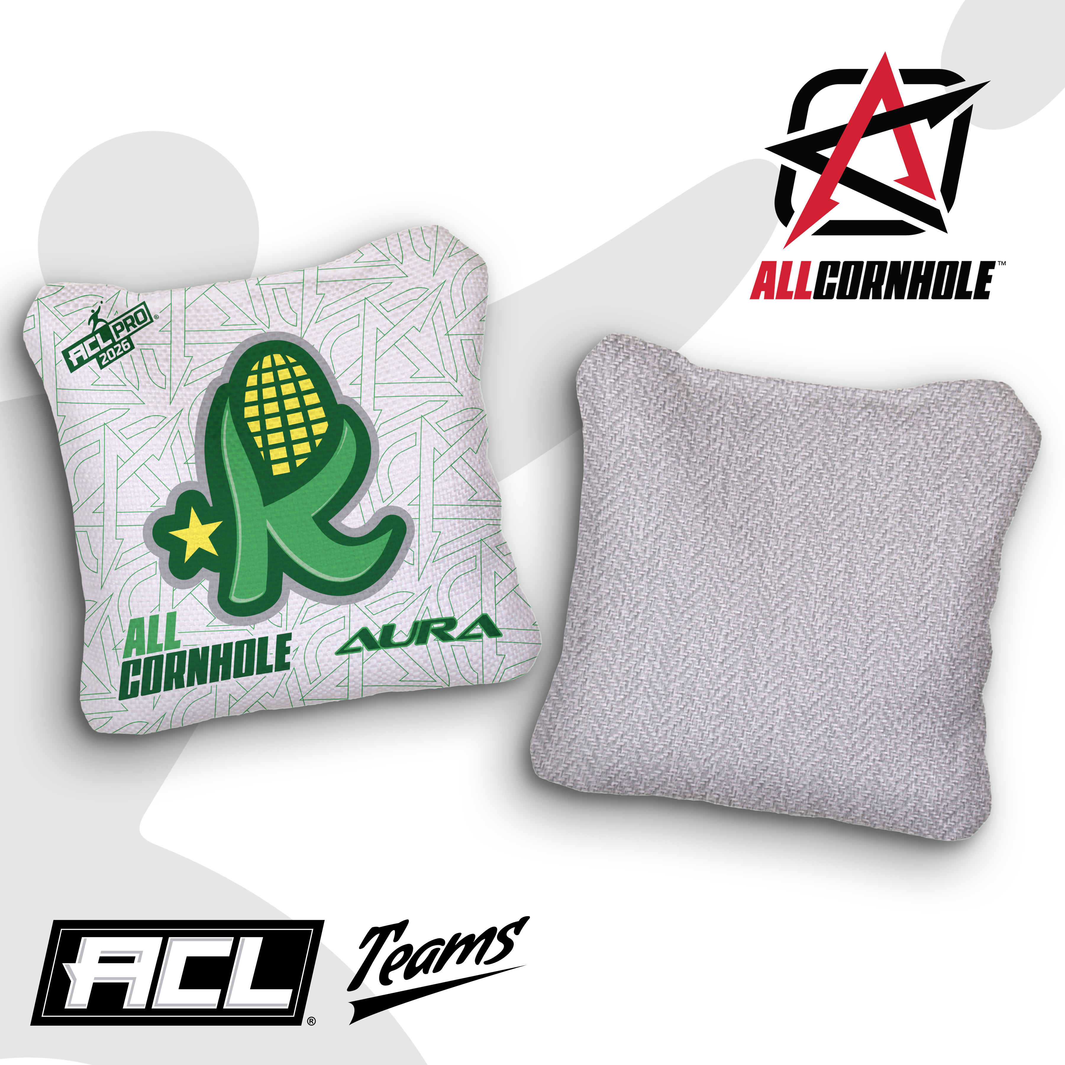 2026 AllCornhole Aura - "Kentucky Kernels" - ACL Pro Stamped Cornhole Bags - SET OF 4 BAGS
