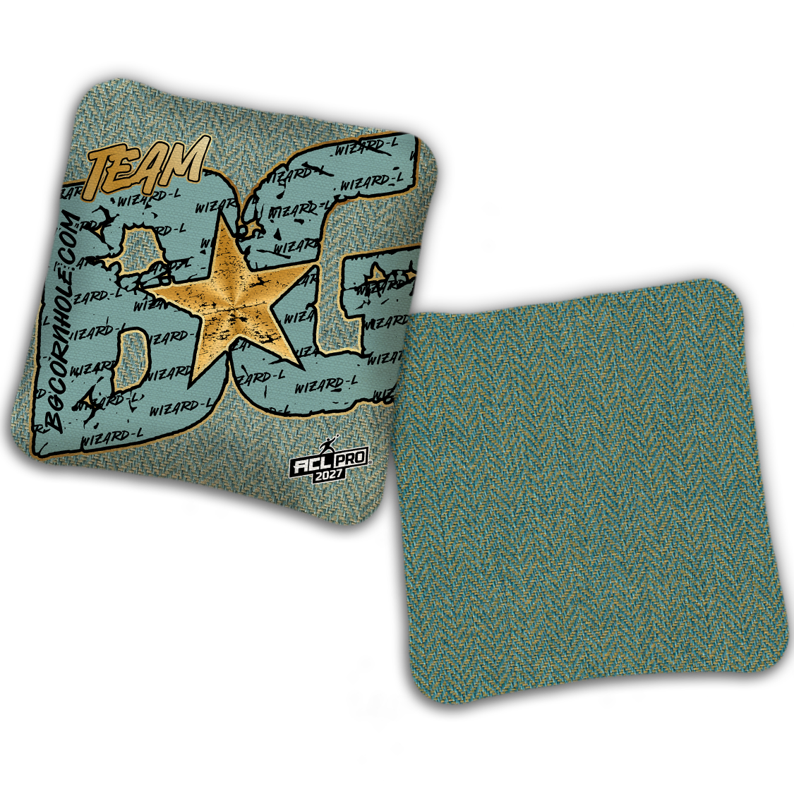 2027 ACL - BG Wizard L "Big BG Colormatch" - Pro Stamped Cornhole Bags - SET OF 4 BAGS