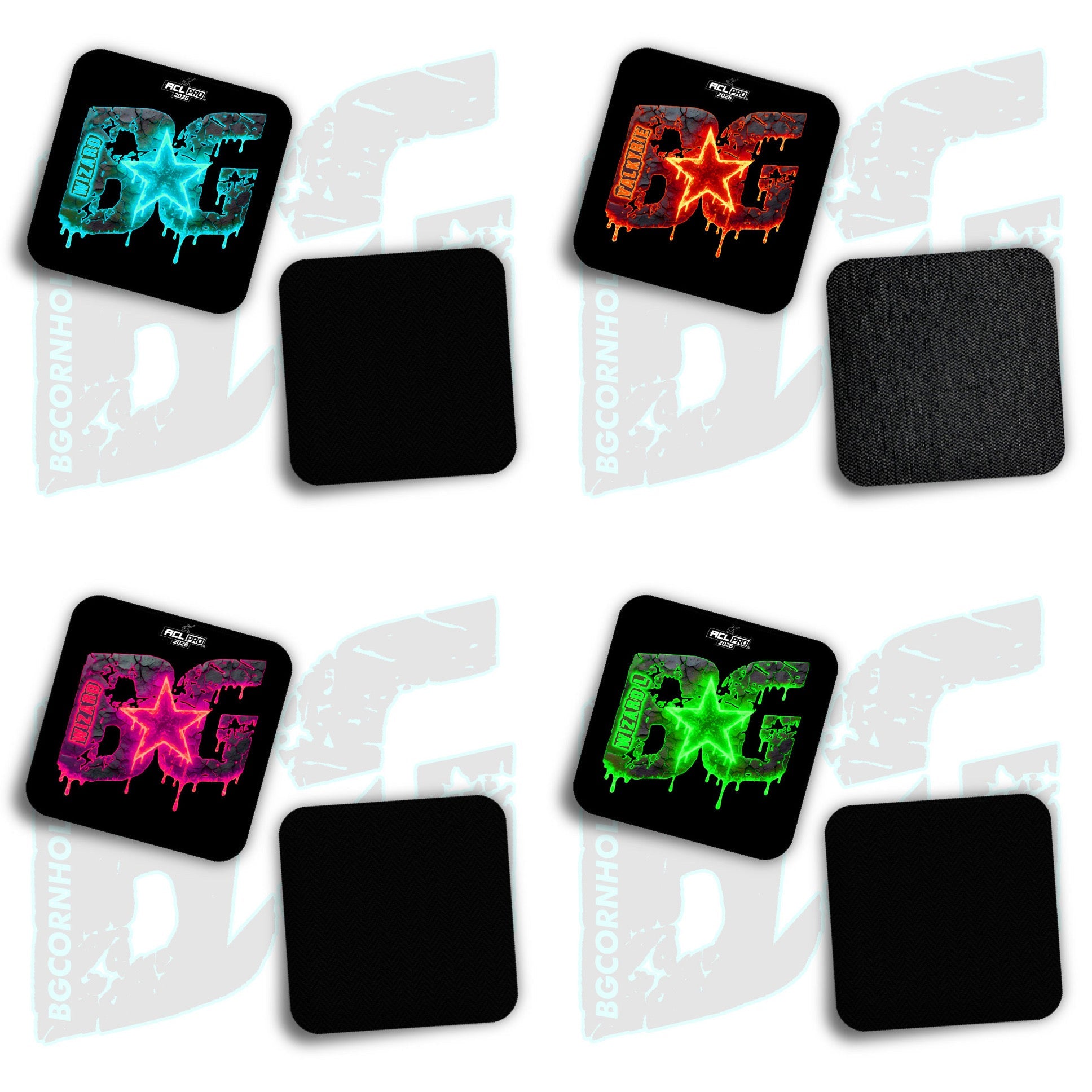 2026 BG Multiple Bag Models "Meltdown" - ACL Pro Stamped Cornhole Bags - SET OF 4 BAGS