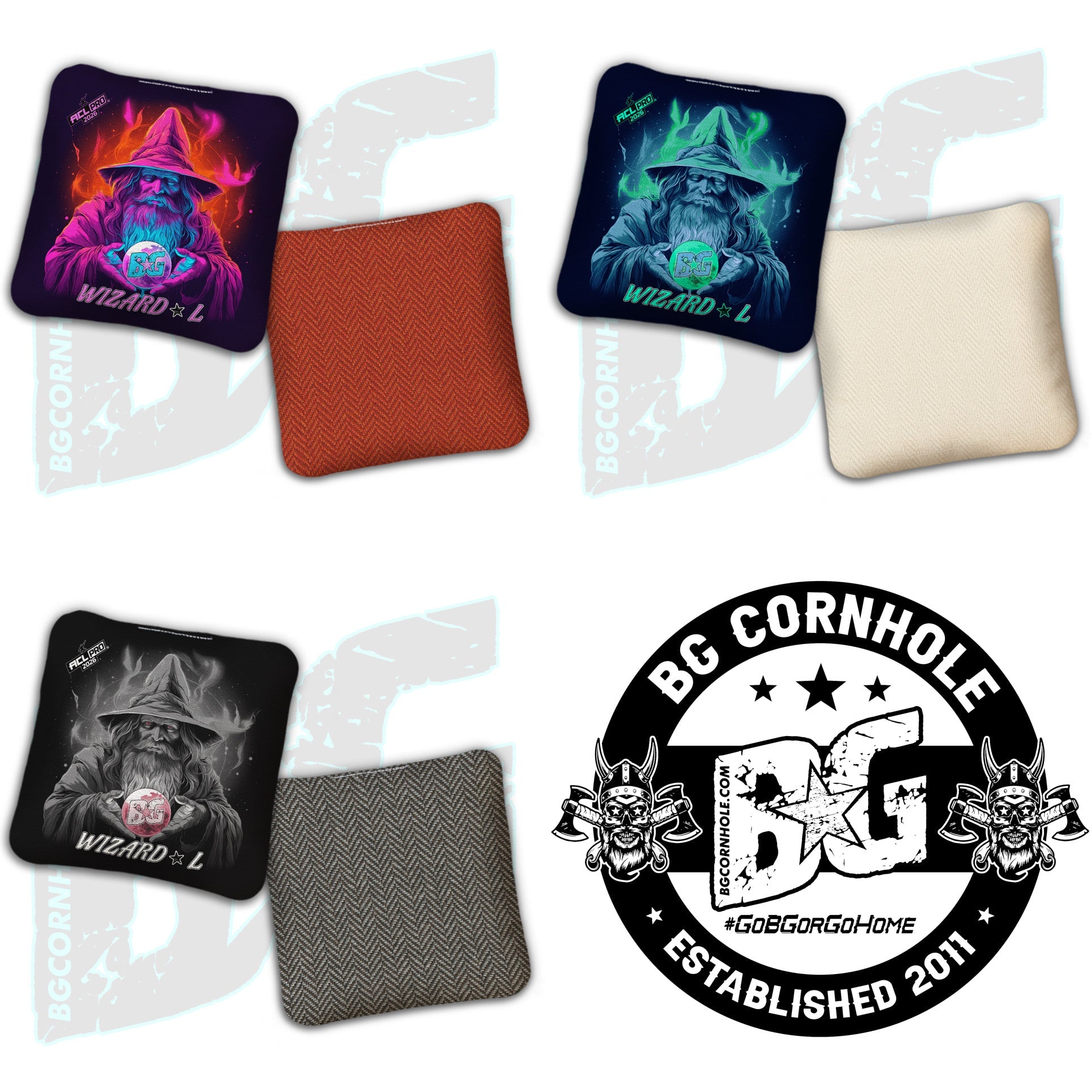 2026 BG Wizard L "Wizard Crystal" - ACL Pro Stamped Cornhole Bags - SET OF 4 BAGS