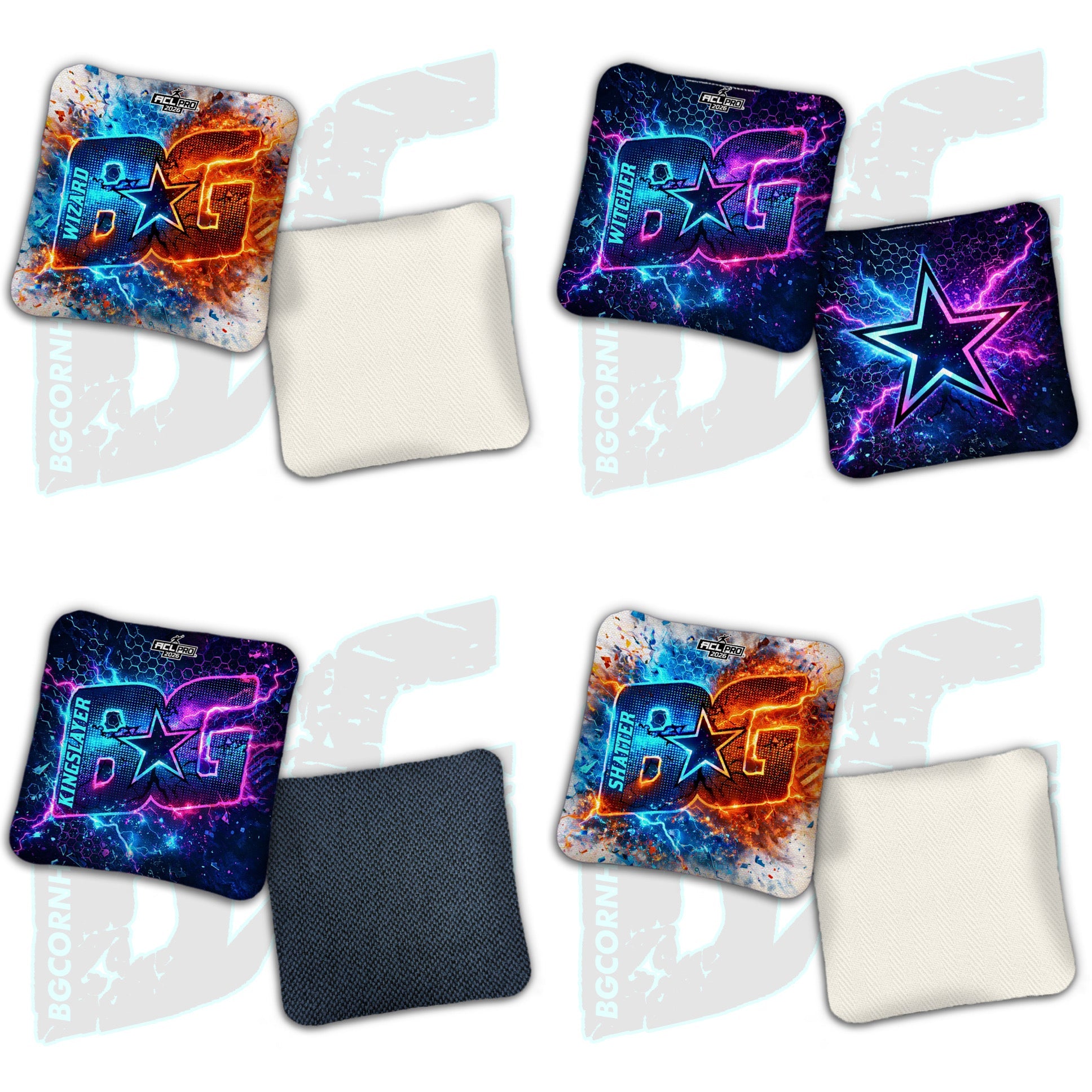 2026 BG Multiple Bag Models "Hypercore" - ACL Pro Stamped Cornhole Bags - SET OF 4 BAGS