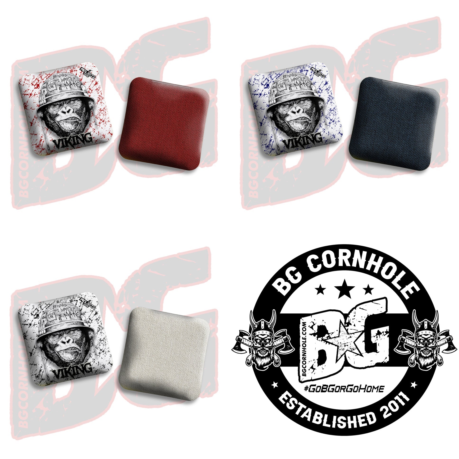 2026 BG Comp Viking - "Guerilla" - ACL Comp Stamped Cornhole Bags - SET OF 4 BAGS