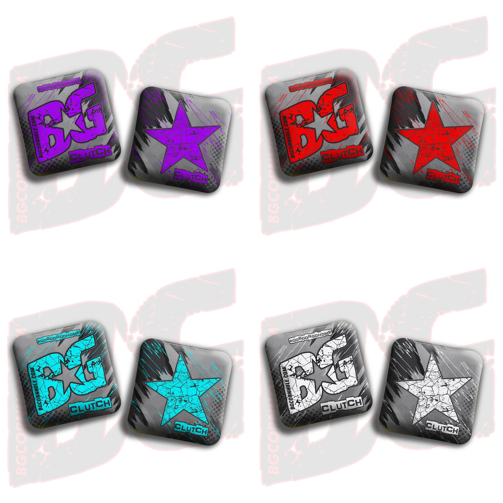 2026 BG Clutch  - "Shockwave” - Non Stamped Cornhole Bags - SET OF 4 bags