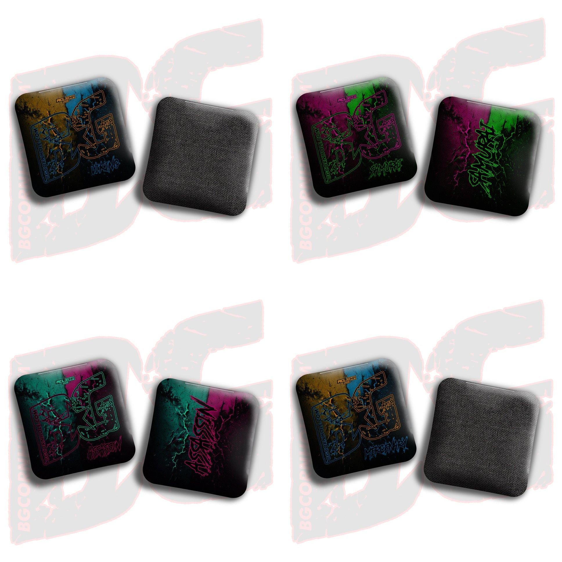2026 BG Multiple Bag Models - "Devour" - ACL Comp Stamped Cornhole Bags - SET OF 4 BAGS