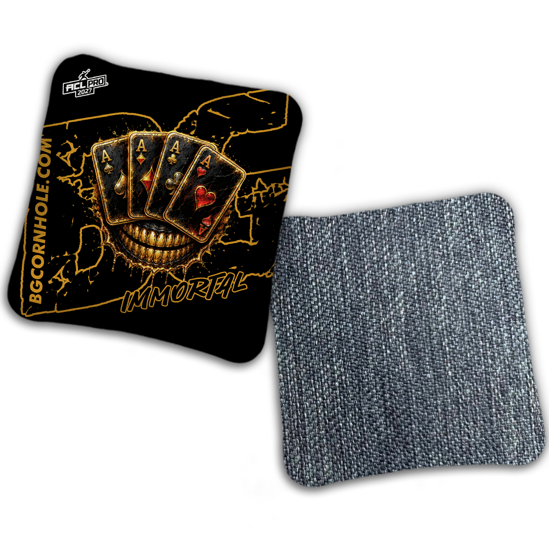 2027 ACL - BG Multiple Bag Models "DEAD MANS HAND " - Pro Stamped Cornhole Bags - SET OF 4 BAGS
