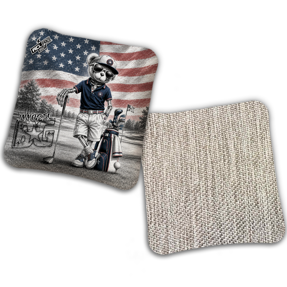 2027 ACL - BG Multiple Bag Models "FAIRWAY FREEDOM" - Pro Stamped Cornhole Bags - SET OF 4 BAGS