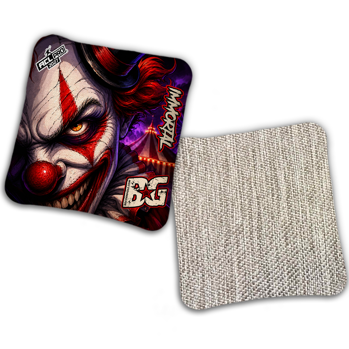 2027 ACL - BG Multiple Bag Models "HAUNTED CIRCUS" - Pro Stamped Cornhole Bags - SET OF 4 BAGS