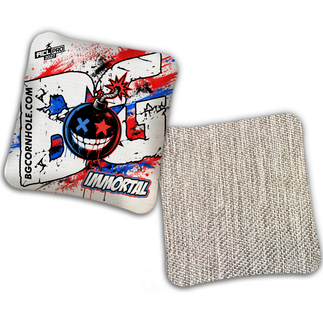2027 ACL - BG Multiple Bag Models "TAKE COVER" - Pro Stamped Cornhole Bags - SET OF 4 BAGS