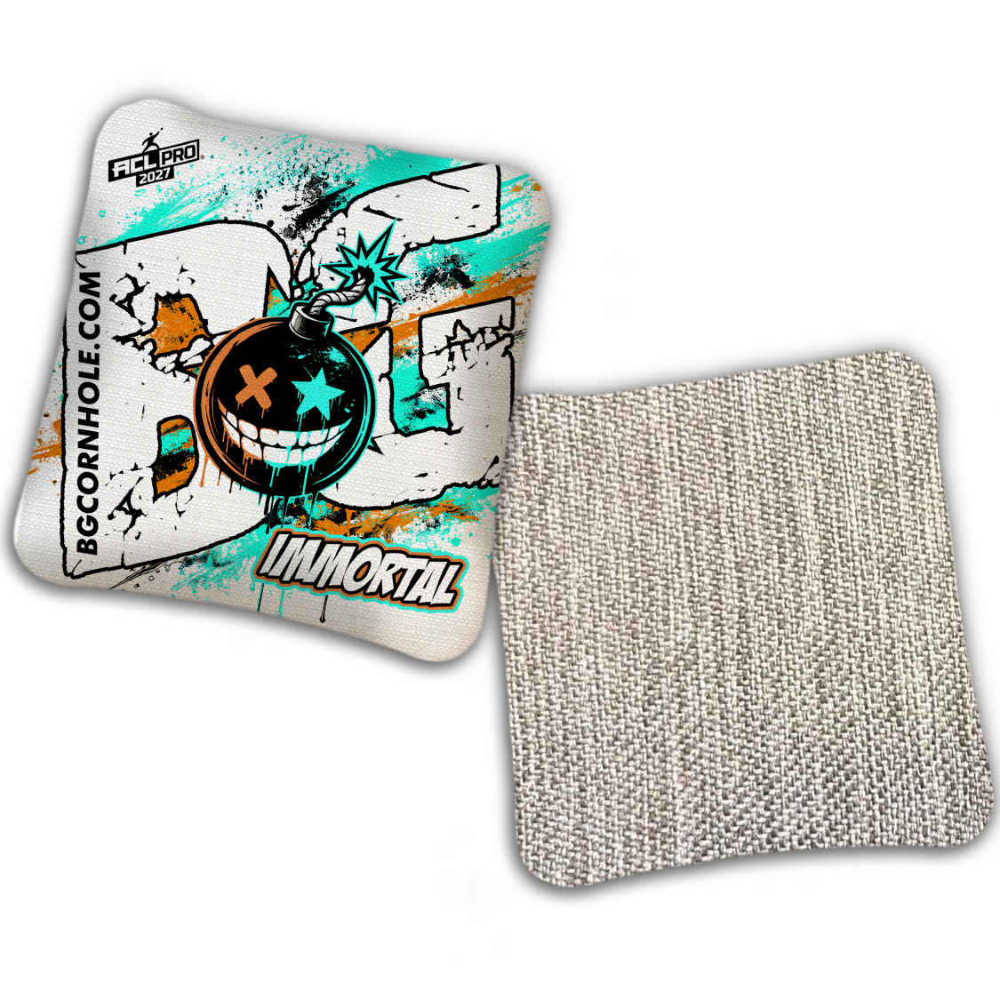2027 ACL - BG Multiple Bag Models "TAKE COVER" - Pro Stamped Cornhole Bags - SET OF 4 BAGS