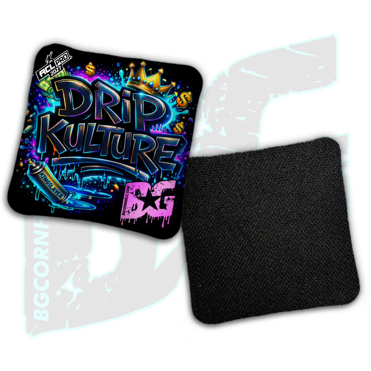 2027 Multiple Bag Models - DK x BG "Graffiti King" - ACL Pro Stamped Cornhole Bags - Set of 4 Bags