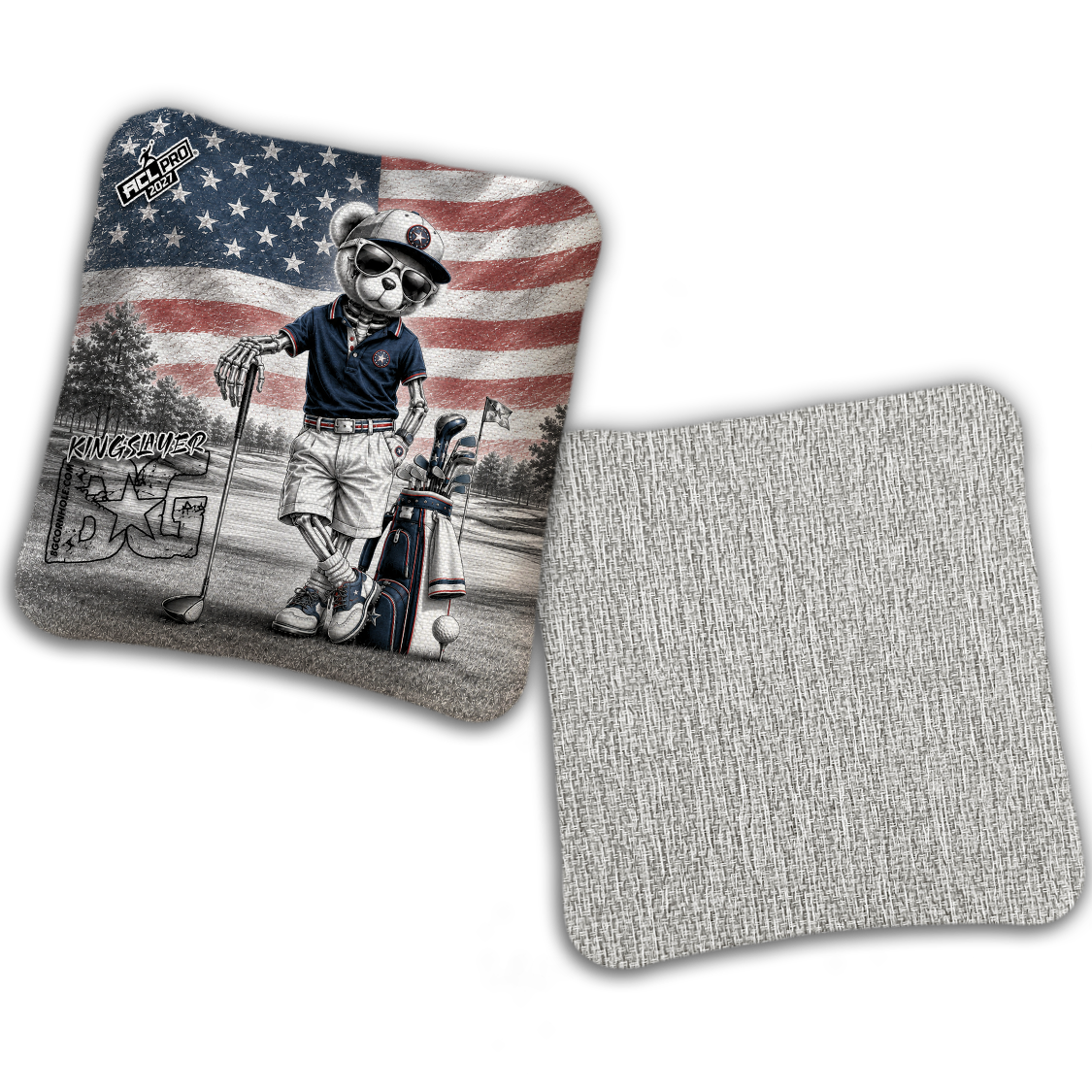 2027 ACL - BG Multiple Bag Models "FAIRWAY FREEDOM" - Pro Stamped Cornhole Bags - SET OF 4 BAGS