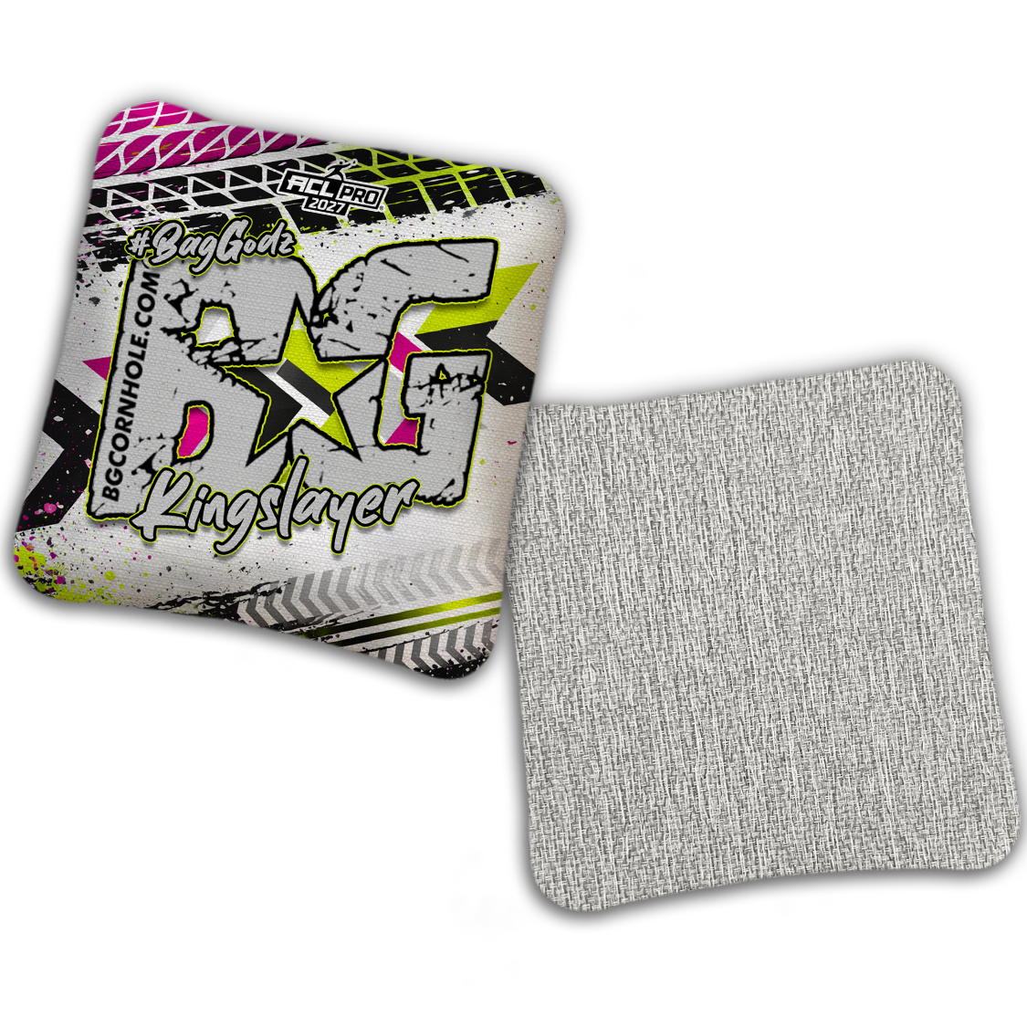 2027 ACL - BG Multiple Bag Models "GRUNGE TRACKS" - Pro Stamped Cornhole Bags - SET OF 4 BAGS