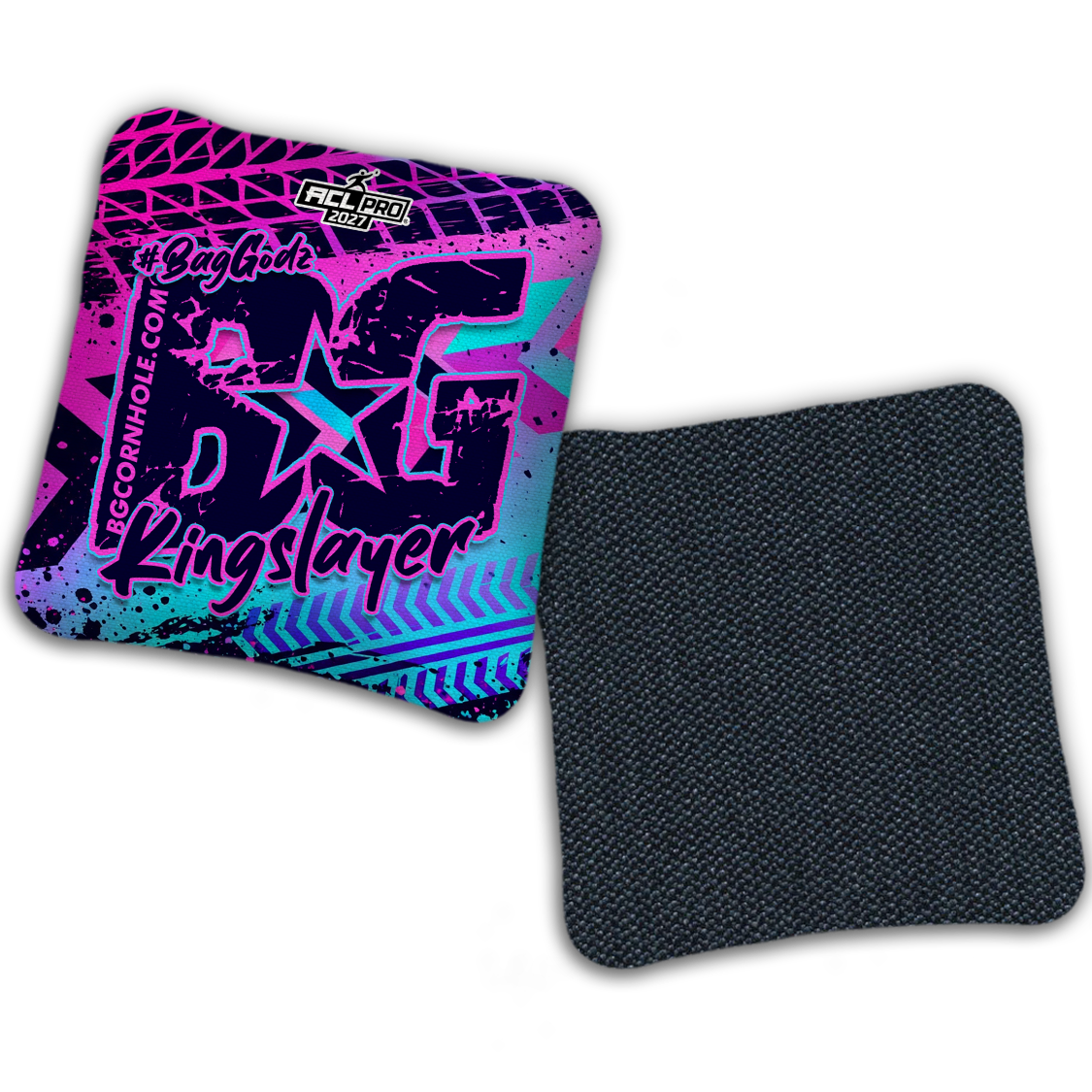 2027 ACL - BG Multiple Bag Models "GRUNGE TRACKS" - Pro Stamped Cornhole Bags - SET OF 4 BAGS
