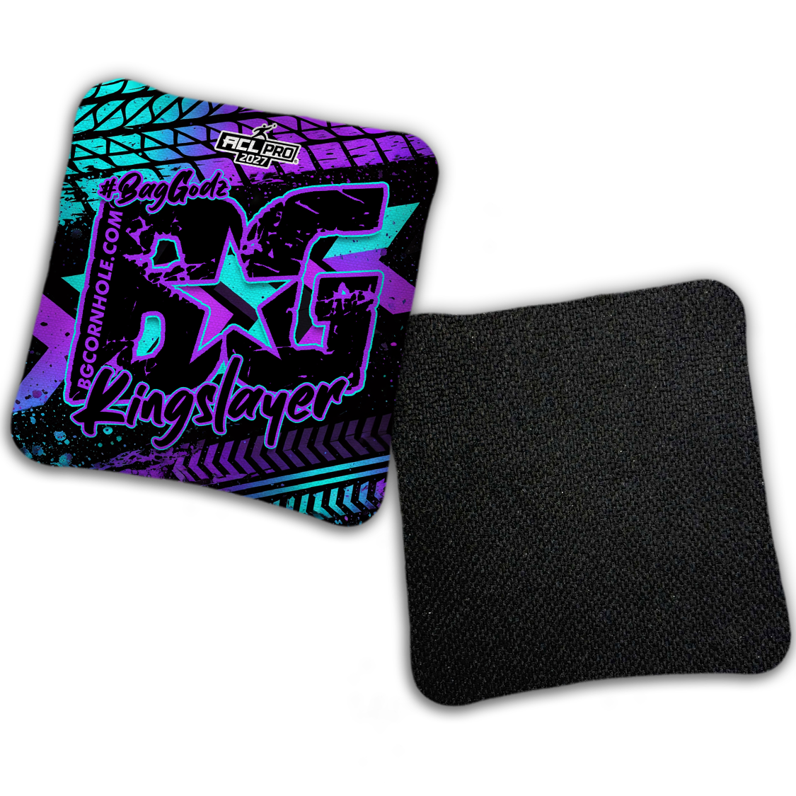 2027 ACL - BG Multiple Bag Models "GRUNGE TRACKS" - Pro Stamped Cornhole Bags - SET OF 4 BAGS