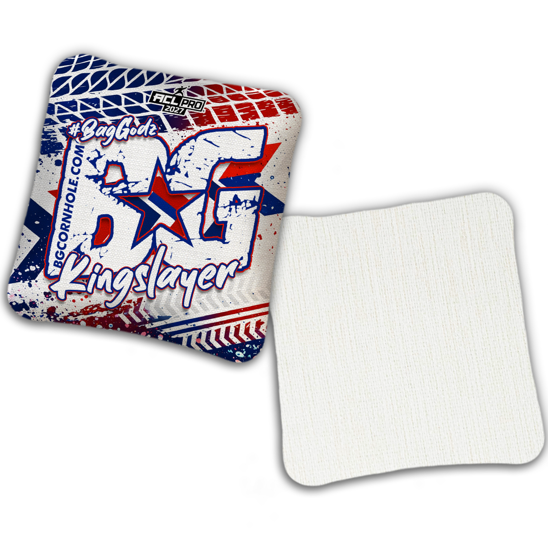 2027 ACL - BG Multiple Bag Models "GRUNGE TRACKS" - Pro Stamped Cornhole Bags - SET OF 4 BAGS