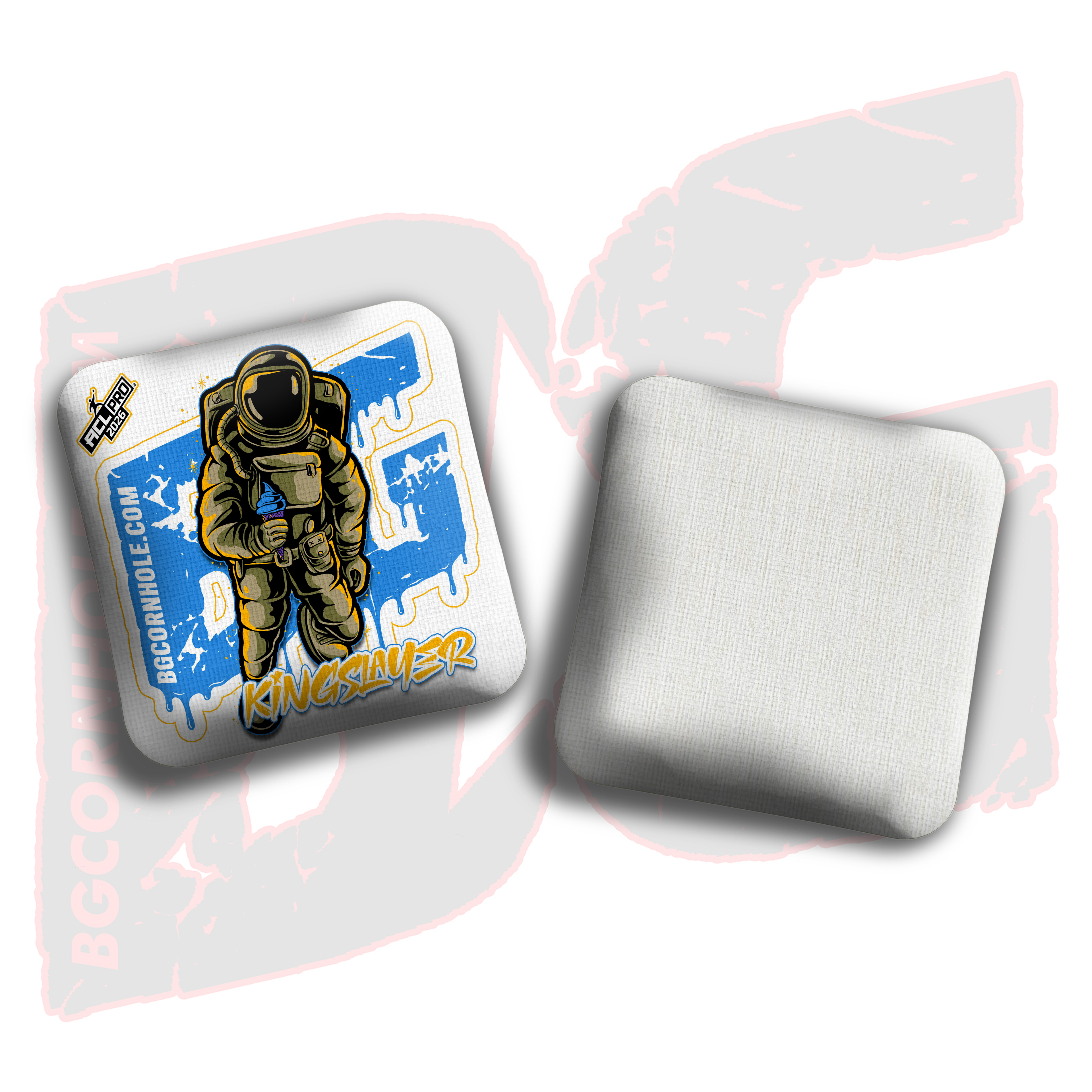 2026 BG Multiple Bag Models "White Ice Cream Astro" - ACL Pro Stamped Cornhole Bags - SET OF 4 BAGS