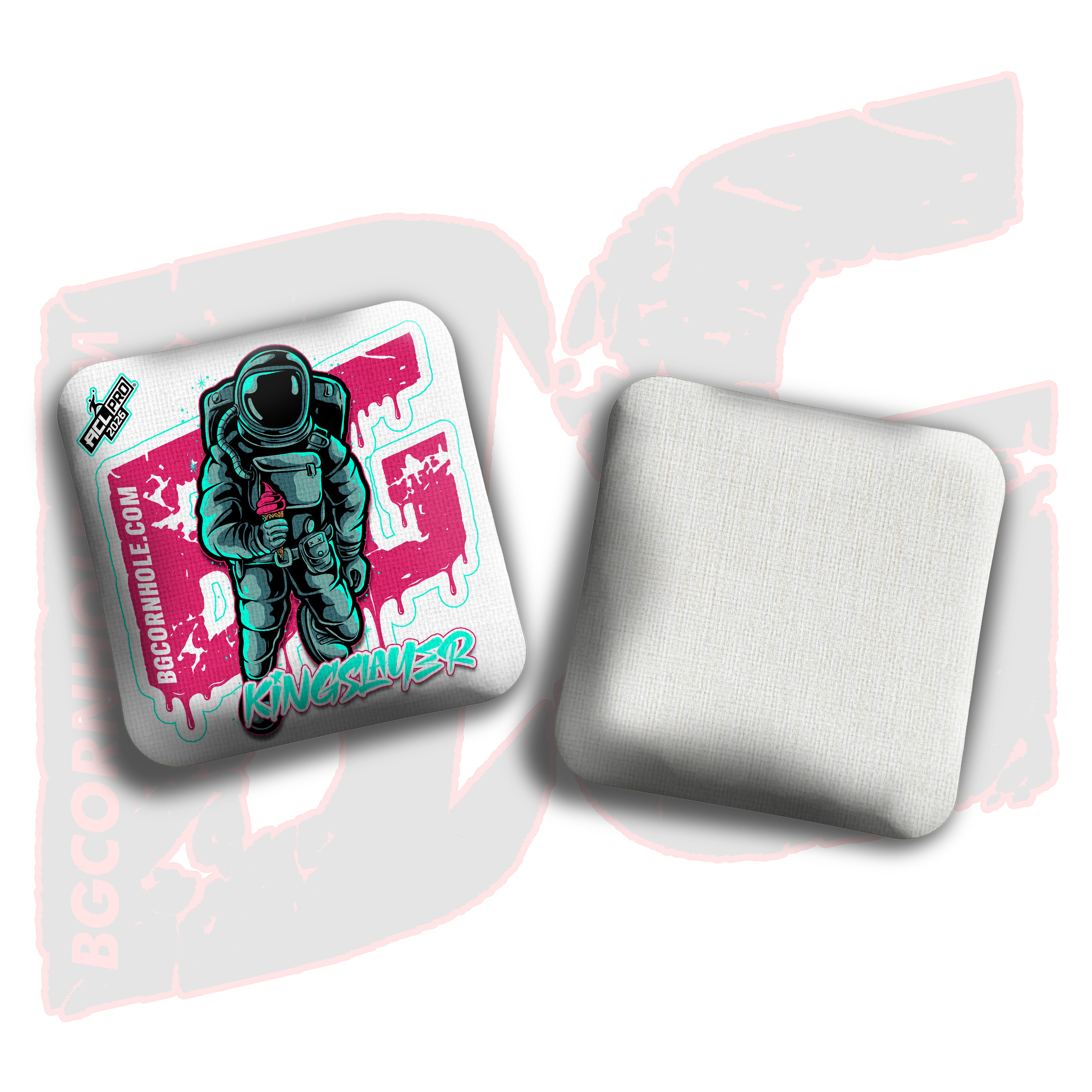 2026 BG Multiple Bag Models "White Ice Cream Astro" - ACL Pro Stamped Cornhole Bags - SET OF 4 BAGS
