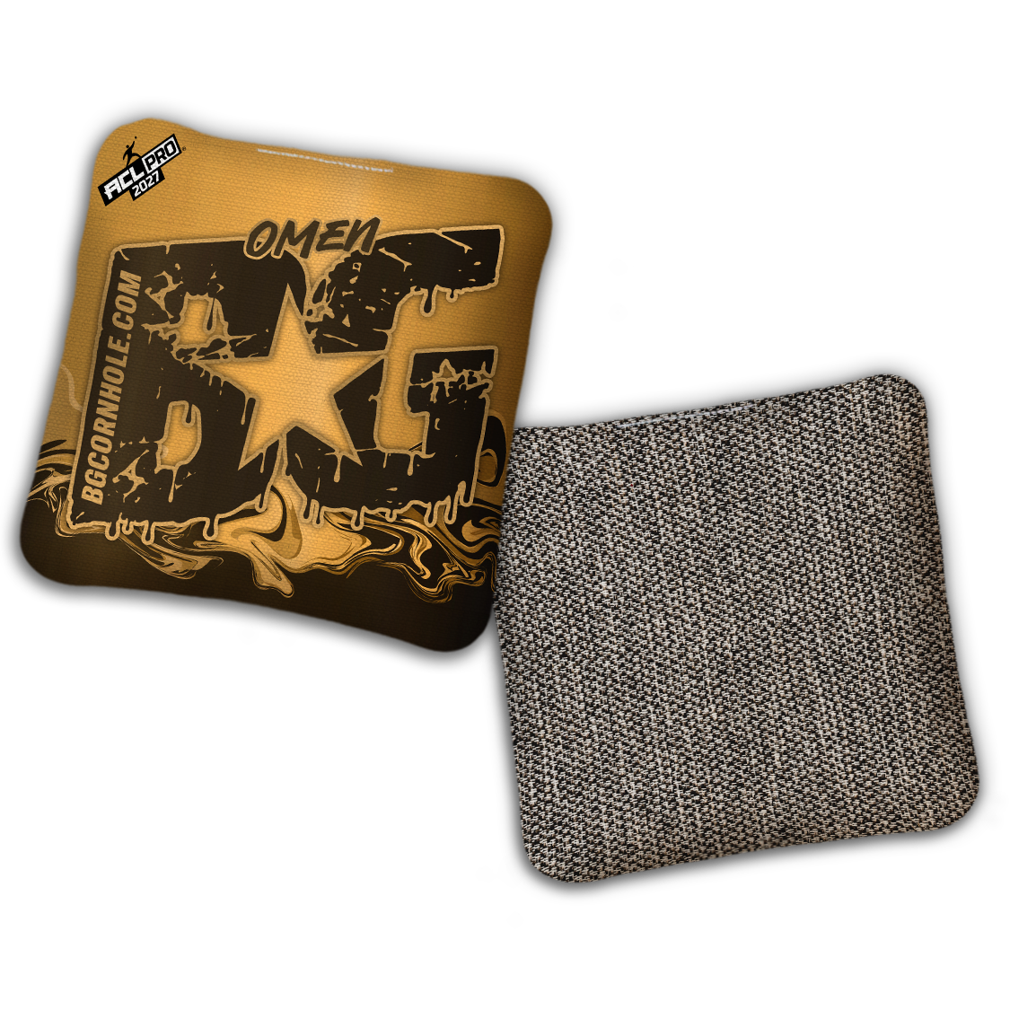 2027 ACL - BG Multiple Bag Models "LIQUID GOLD" - Pro Stamped Cornhole Bags - SET OF 4 BAGS