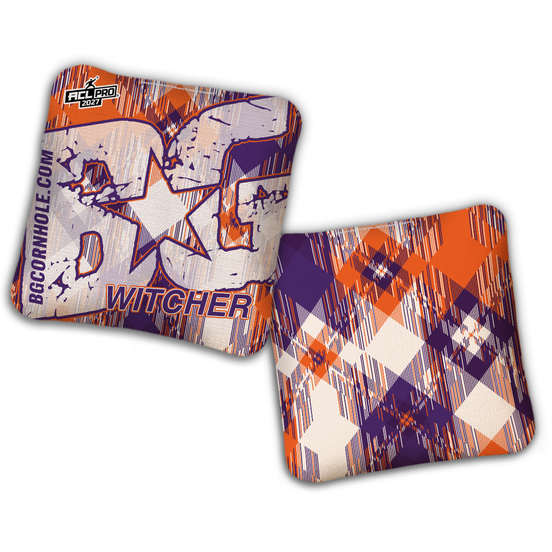 2027 ACL - BG Multiple Bag Models "LUMBERJACK GLITCH" - Pro Stamped Cornhole Bags - SET OF 4 BAGS