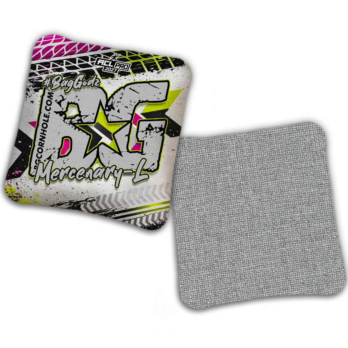 2027 ACL - BG Multiple Bag Models "GRUNGE TRACKS" - Pro Stamped Cornhole Bags - SET OF 4 BAGS