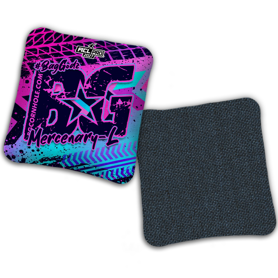 2027 ACL - BG Multiple Bag Models "GRUNGE TRACKS" - Pro Stamped Cornhole Bags - SET OF 4 BAGS