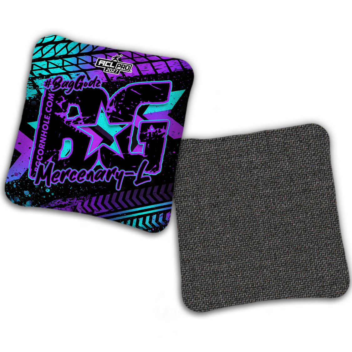 2027 ACL - BG Multiple Bag Models "GRUNGE TRACKS" - Pro Stamped Cornhole Bags - SET OF 4 BAGS
