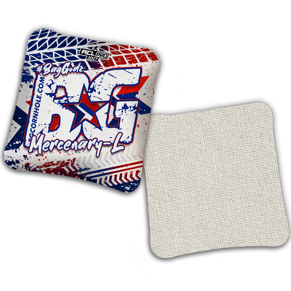 2027 ACL - BG Multiple Bag Models "GRUNGE TRACKS" - Pro Stamped Cornhole Bags - SET OF 4 BAGS