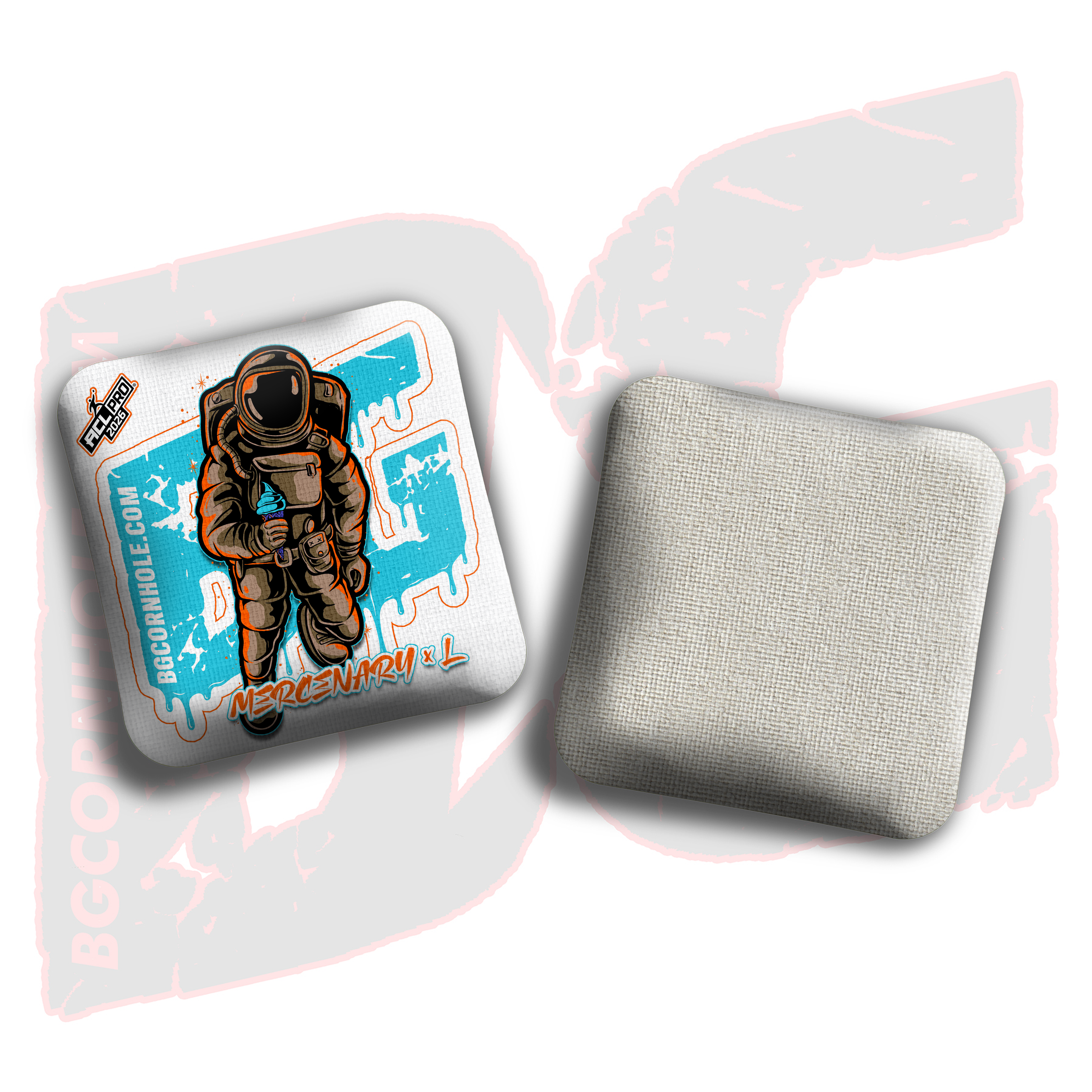 2026 BG Multiple Bag Models "White Ice Cream Astro" - ACL Pro Stamped Cornhole Bags - SET OF 4 BAGS