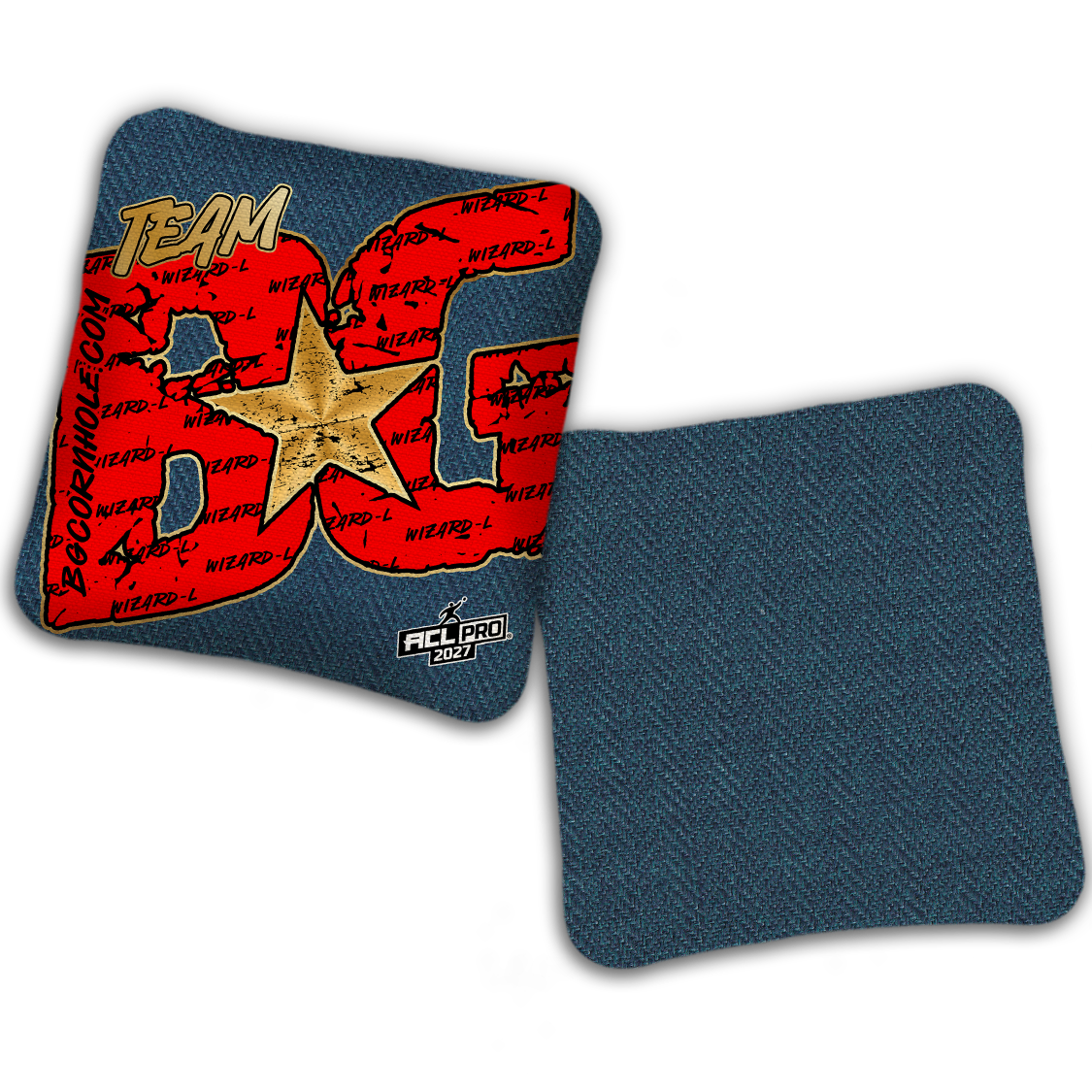 2027 ACL - BG Wizard L "Big BG Colormatch" - Pro Stamped Cornhole Bags - SET OF 4 BAGS