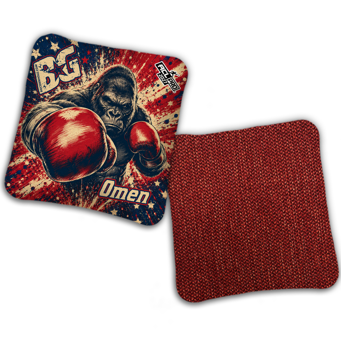 2027 ACL - BG Multiple Bag Models "AMERICAN FIGHTER" - Pro Stamped Cornhole Bags - SET OF 4 BAGS