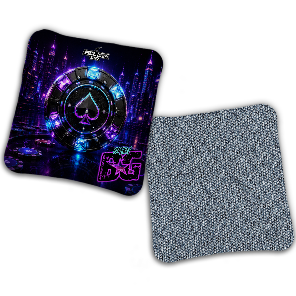 2027 ACL - BG Multiple Bag Models "NEON STAKES" - Pro Stamped Cornhole Bags - SET OF 4 BAGS